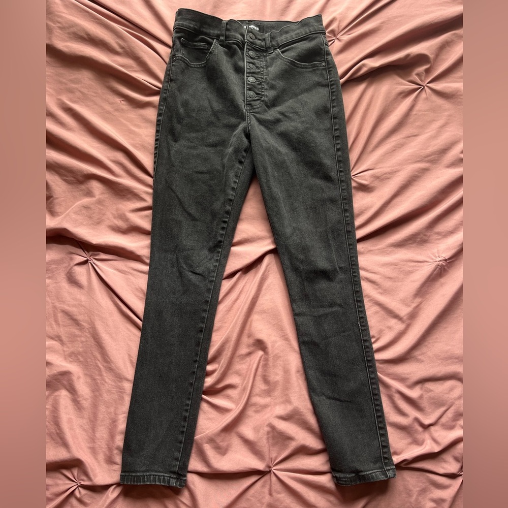 Express skinny black jeans size 6
